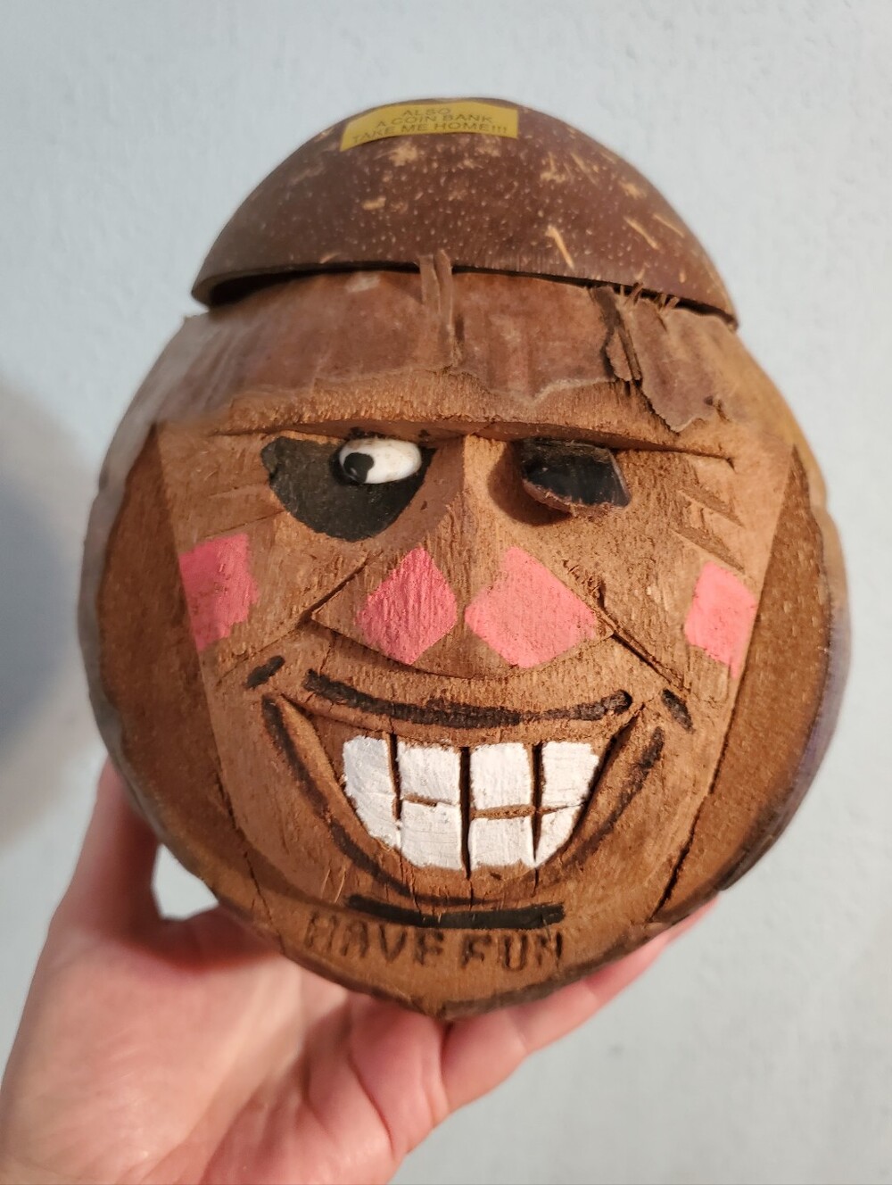Unique Coconut Bank With Lid